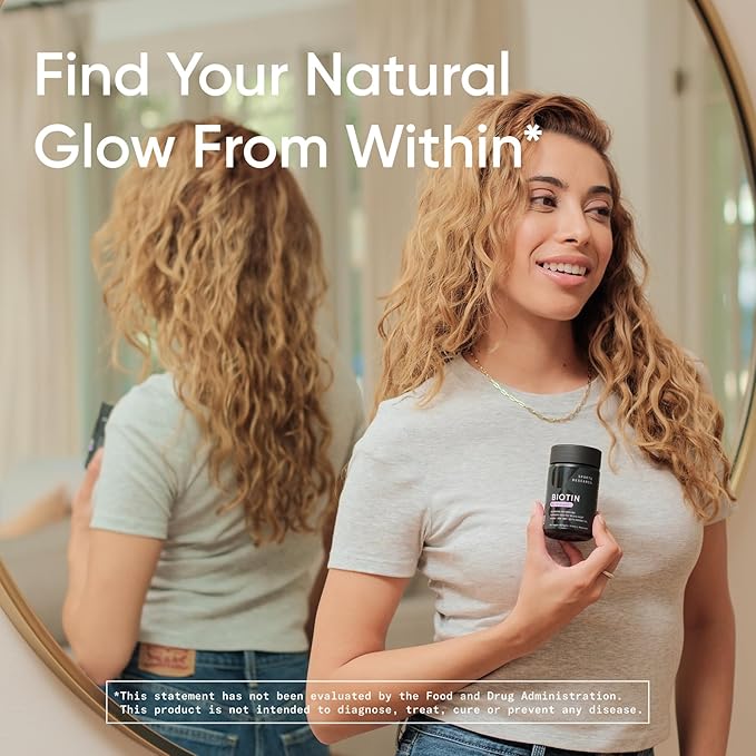 Sports Research® Biotin 5,000mcg with Organic Coconut Oil - Biotin (Vitamin B7) for Healthy Skin and Hair Support* - for Women and Men - Vegan, Non-GMO, Gluten & Soy-Free - 30 Veggie Softgels