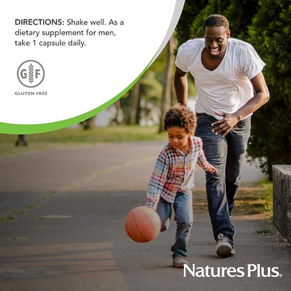 NaturesPlus GI Natural Probiotic Men - 30 Capsules - Digestive & Prostate Health, Immune Strength - Includes Saw Palmetto - Gluten Free - 30 Servings