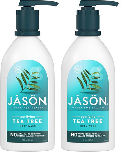 JASON Tea Tree Purifying Body Wash, For a Gentle Feeling Clean, 30 Fluid Ounces (Pack of 2)