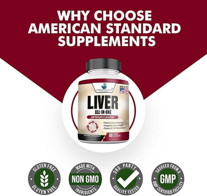Liver Cleanse & Detox, Liver Supplement, Liver Support, Liver Detox, Liver Cleanse, Liver Health, Milk Thistle Silymarin, Artichoke, Dandelion, Turmeric, Choline, Alpha Lipoic Acid, Black Pepper Ext