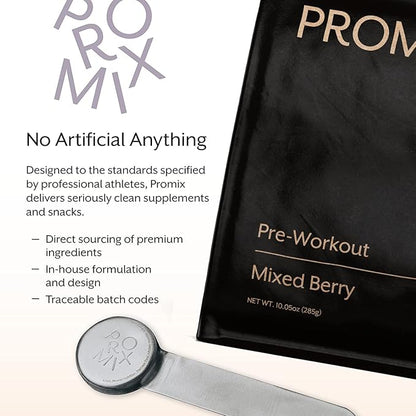 ProMix Nutrition Pre-Workout Powder, Mixed Berry - Maximize Focus & Performance - Helps Muscle Gain, Endurance - Vitamin B12, Caffeine, Beta-Alanine & L-Tyrsosine - 30 Servings (Pack of 1)