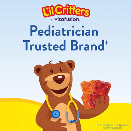 L’il Critters Gummy Vites Daily Gummy Multivitamin for Kids, Vitamin C, D3 for Immune Support Cherry, Strawberry, Orange, Pineapple and Blueberry Flavors, 70 Count Gummies