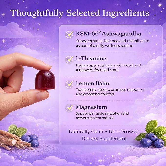 IRMI Calming Sleep Gummies with Ashwagandha, Magnesium, L-Theanine & Lemon Balm, 60 Gummies