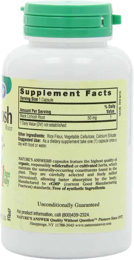 Nature's Answer Black Cohosh Root, 90-Count
