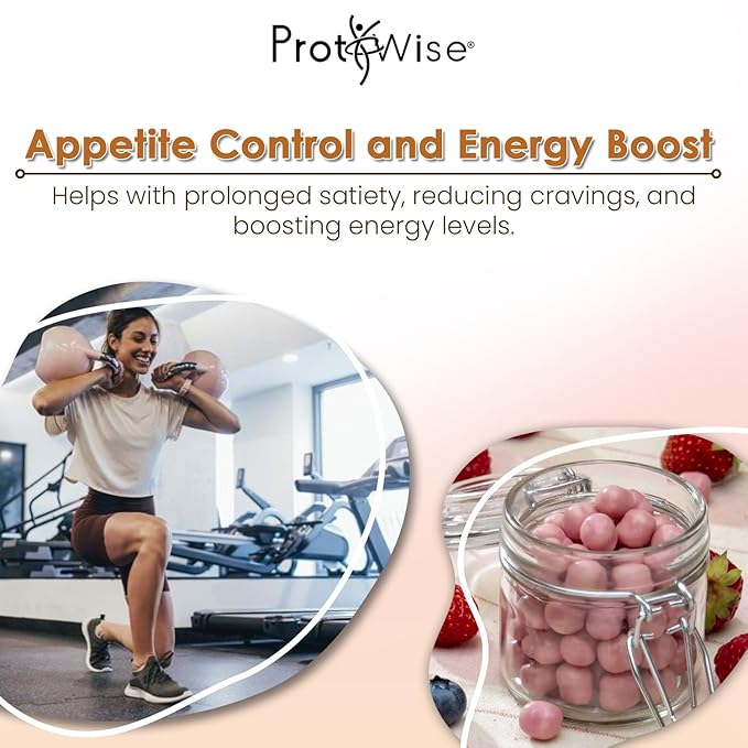 ProtiWise High Protein Soy Snacks | Berry Coated | | 15g Protein, Low Sugar, Low-Carb Snack for Hunger Control & Energy Boost | Gluten Free, KETO Friendly | 7/Box