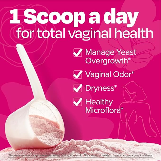 Cystex Vaginal Health Powder - Daily Electrolyte-Enhanced Support for pH Balance, Yeast, & Odor - Hydrating Berry Flavor - 15 Servings