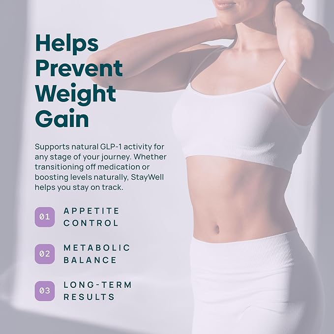 GLP-1 Supplement | GLP 1 Booster Drink Mix to Control Appetite and Cravings | Great Tasting Metabolic Support - Yerba Mate, Garcinia Cambogia, Berberine [Caffeine Free – Mixed Berry]