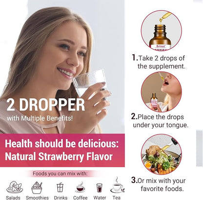 Cortisol Supplements Detox for Women - 20-in-1 Cortisol Reducer,Manager,Lower w/Ashwagandha,Magnesium,L-Theanine,Saffron,Rhodiola for Hormone Balance/Sleep/Stress Relief,Strawberry Flavor