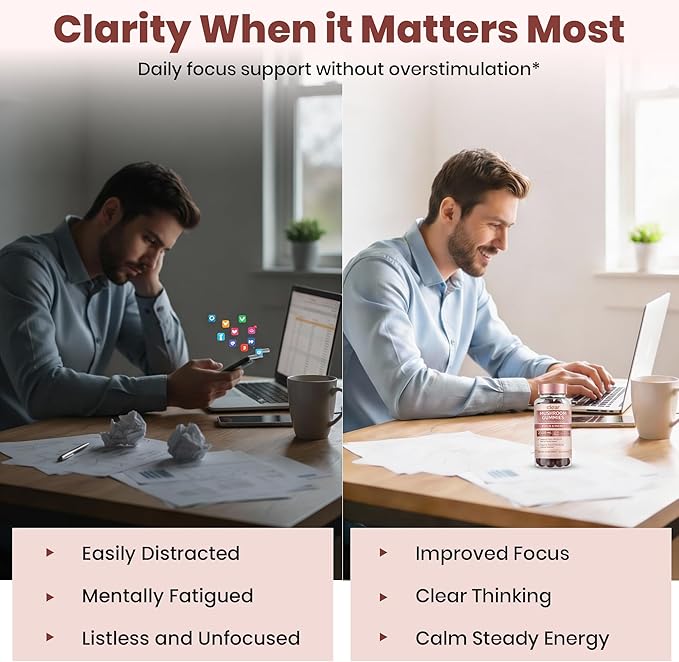 Clear Mushroom Gummies, Lions Mane, Reishi, Cordyceps, Chaga 10:1 Extract (Raspberry Flavor) - 2500mg 10 Mushroom Focus Gummies for Brain Health, Memory, Calm Energy, 3rd Party Tested