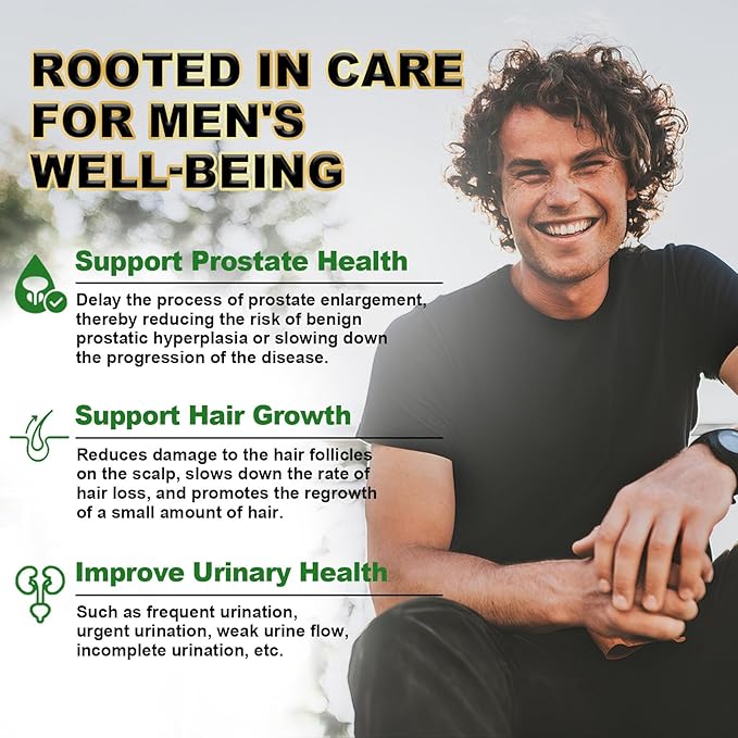 Saw Palmetto for Men Gummies, Extra Strength DHT Blocker for Men, with Pumpkin Seed Oil & Biotin, Support Prostate, Urinary Health & Hair Growth, Hormone Balance, Sugar Free, Vegan, Orange Flav, 60ct