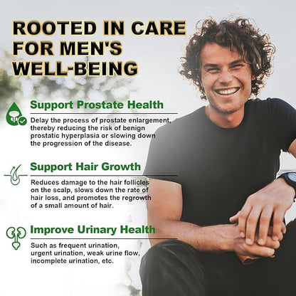 Saw Palmetto for Men Gummies, Extra Strength DHT Blocker for Men, with Pumpkin Seed Oil & Biotin, Support Prostate, Urinary Health & Hair Growth, Hormone Balance, Sugar Free, Vegan, Orange Flav, 60ct