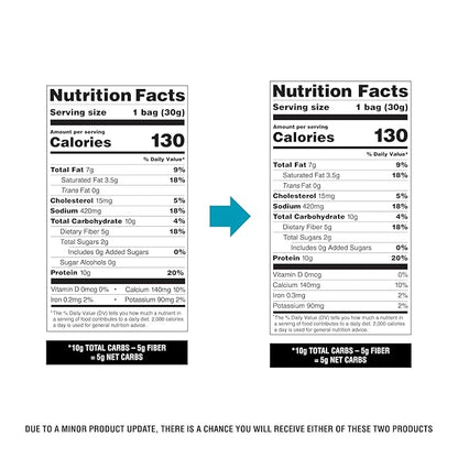Quest Nutrition Cheese Crackers, Cheddar Blast, 10g Protein, 5g Net Carbs, 1g Sugar, Made with Real Cheese, High Protein Snack, 4 Count