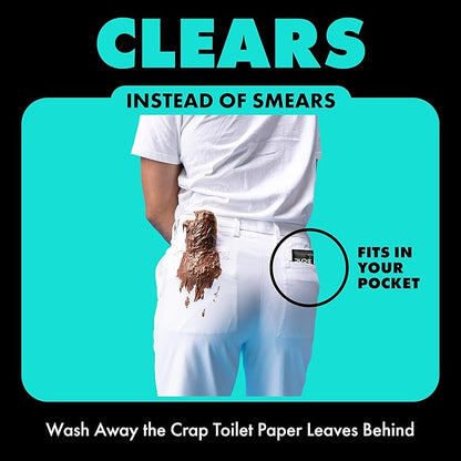 DUDE Wipes On-The-Go Mint Chill Travel Wipes - 2 Pack, 60 Count (Individually Wrapped) - Extra-Large Adult Flushable Wipes - Infused with Tea Tree Oil, Vitamin E, and Aloe - Septic and Sewer Safe