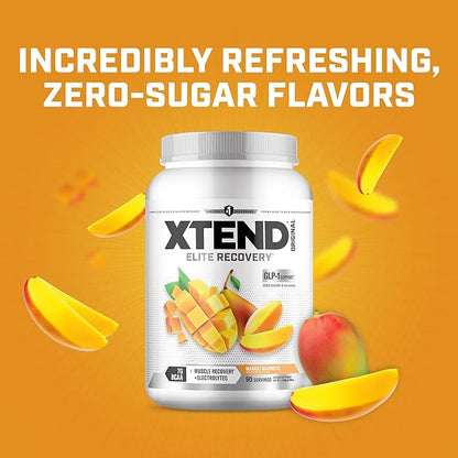 XTEND Original BCAA Powder Mango Madness | Sugar Free Post Workout Muscle Recovery Drink with Amino Acids | 7g BCAAs for Men & Women | 90 Servings