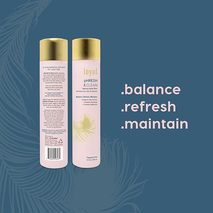 Loyal Body pHresh and Clean Intimate Balance Feminine Wash with Boric Acid | Odor-Control | 10fl oz