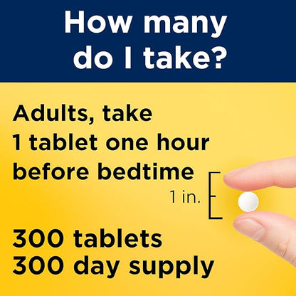 Nature Made Melatonin 5mg Extra Strength Tablets, 100% Drug Free Sleep Aid, Sleep Supplements for Adults, 300 Tablets, 300 Day Supply