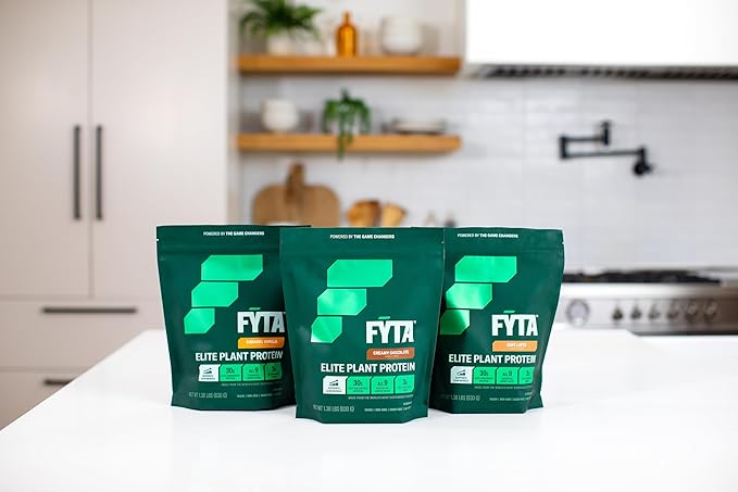 FYTA Vegan Protein Powder - Chocolate Plant Based Protein Powder with Better Taste & Texture Than Whey Protein - 30g Non-GMO & Dairy Free Protein Powder Vegan for Women & Men - Creamy Chocolate 630g