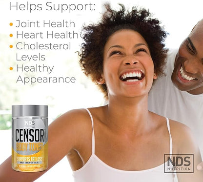 NDS Nutrition Censor - Fat Loss and Body Toner with CLA, Fish Oil, Safflower and Omega 3-6-9 Blend - Dietary Supplement for Improved Energy and Health (90 Softgels)