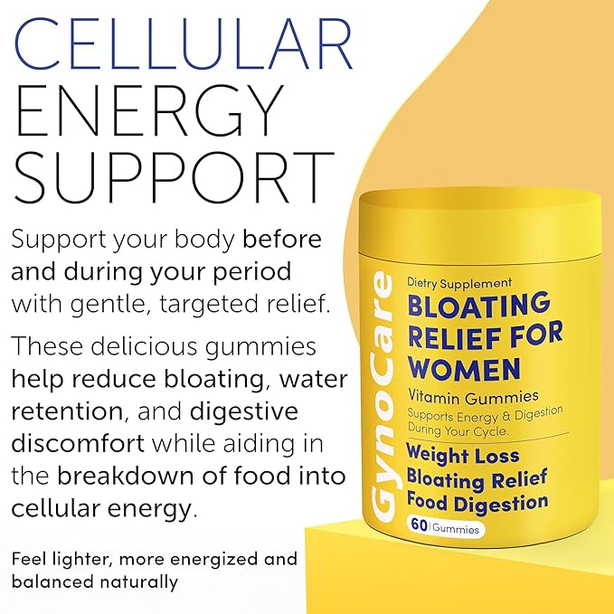 Bloating Relief for Women, Debloating for Women | Supports Period Bloat, Digestion & Water Weight Balance | Helps Before & During Your Cycle | 60 Vegan Gummies | Daily Digestive Support Supplement