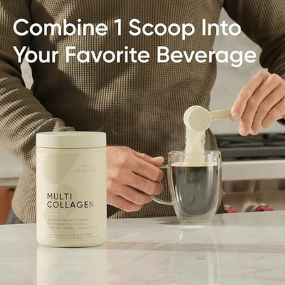 Sports Research® Multi Collagen Protein Powder - Food Sourced Collagen Peptides (Type I, II, III, V, X) with Hyaluronic Acid + Vitamin C - Gluten Free · Non-GMO · 30 Servings (Unflavored)