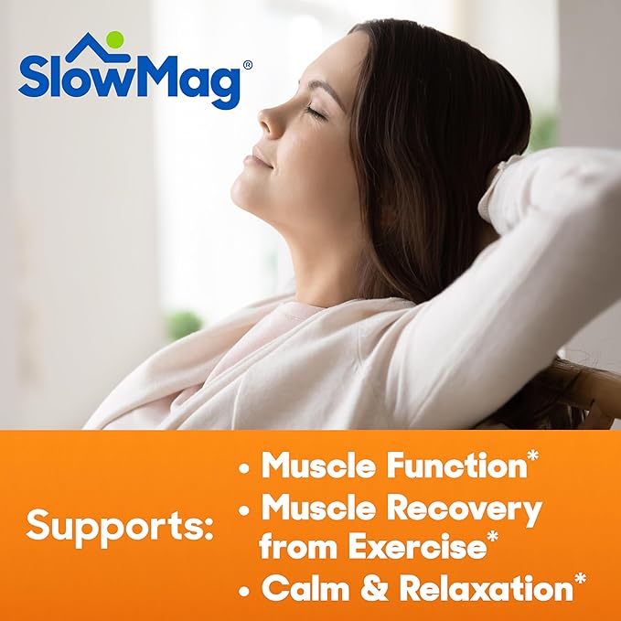 SlowMag Magnesium Citrate Gummies, 60 Count, Supports Muscle Health, Natural Berry Flavor, Recovery & Relaxation