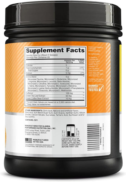 Optimum Nutrition Amino Energy - Pre Workout with Green Tea, BCAA, Amino Acids, Keto Friendly, Green Coffee Extract, Energy Powder - Citrus Spritz, 65 Servings (Packaging May Vary)