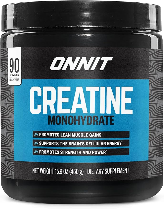 ONNIT Creatine Monohydrate Powder – Unflavored, 90-Serving Value Size – Supports Strength, Lean Muscle, and Brain Energy† – Keto Friendly, No Fillers, 90 Servings, 15.29 oz