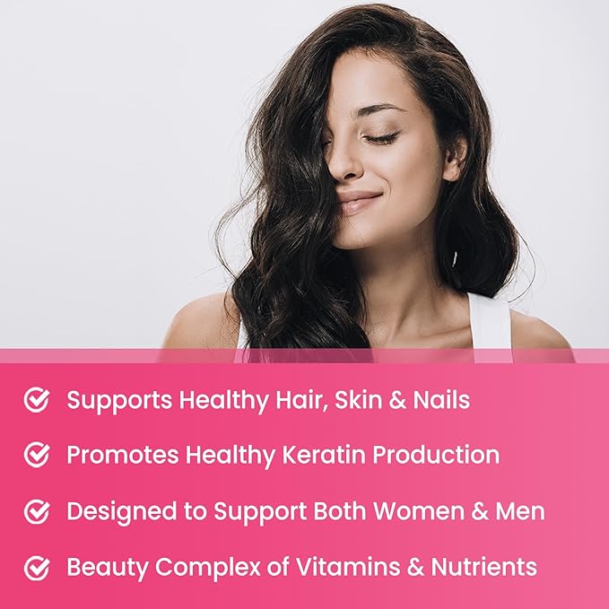 NutraChamps Biotin Gummies 5000mcg with Collagen, Keratin & More – Hair Skin and Nails Vitamins for Women & Men – Support Normal Hair Growth Cycle - Enhanced with Vitamin C, D3, Zinc (Pack of 2)