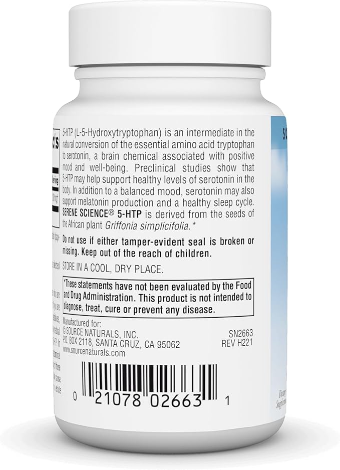 Source Naturals Serene Science 5-HTP 200 mg - 60 Capsules