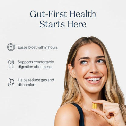 Zenwise Health No Bloat Digestive Enzymes for Gut Health, Gas & Bloating Relief - Multi Enzymes Digestion Supplement with Probiotics, Ginger, Turmeric Dandelion & Lactase - Men & Women - 48 Count
