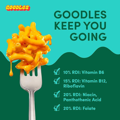 Goodles Cheddy Mac Creamy Cheddar and Macaroni Pasta - Nutrient Packed with Real Cheese, Fiber, Protein, Prebiotics, Plants, & Vegetables | Non-GMO, Organic Ingredients [Cheddy Mac, 6 oz. 1 Pack]