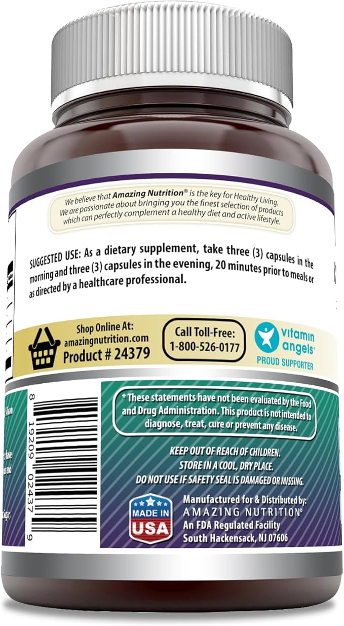 Amazing Formulas Advanced Collagen Supplement | Collagen Type I, II & III with Vitamin C & Hyaluronic Acid | 180 Capsules | Non-GMO | Gluten-Free | Made in USA | Pack of 2