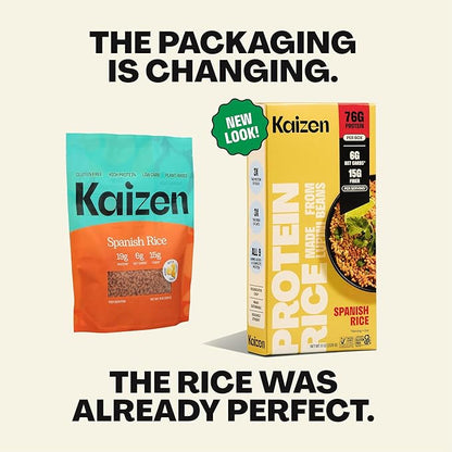 Kaizen Spanish Protein Rice, 20g Protein, Low Carb (6g Net Carbs), Keto-Friendly, Gluten-Free, Made with Plant-Based Lupini Beans, High Fiber, 8 Ounce, Pack of 3