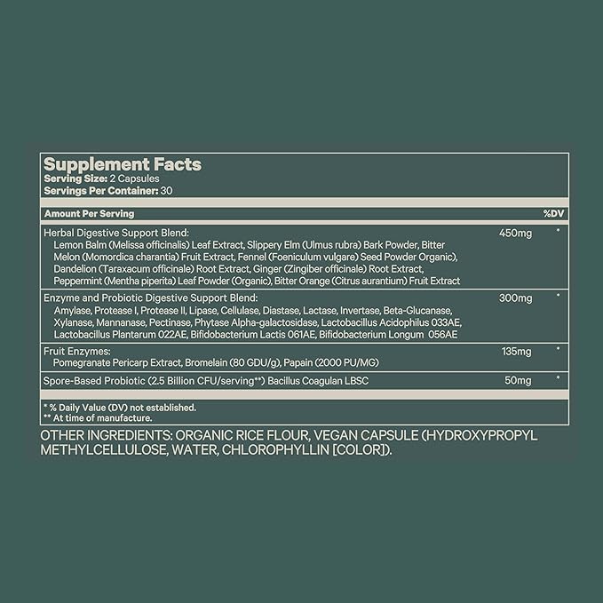 Juna Digestive Enzymes + Probiotic — 3-in-1 Daily Gut Support for Bloat Relief, Smooth Digestion & Microbiome Balance | 15 Enzymes, 5 Probiotics, 8 Botanicals | Vegan, 3rd-Party Tested | 60 Capsules