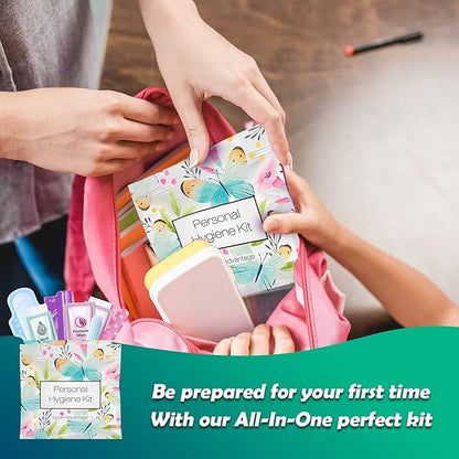 Assorted Menstrual Kit All-in-One 60 Pack | Convenience on The Go | Period Kit Pack for Travelling, Tweens & Teenagers or just When You’re Out | Individually Wrapped Feminine Hygiene Product