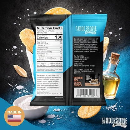 Protein Chips, 15g Protein, 3g Net Carbs, Gluten Free, Keto Snacks, Low Carb Snacks, Protein Crisps, Keto-Friendly, Made in USA (Sea Salt Vinegar, 7 Pack)