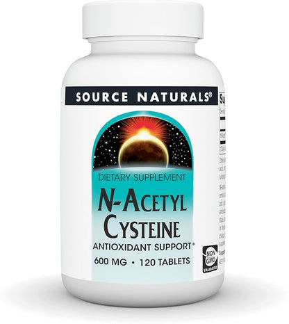 Source Naturals N-Acetyl Cysteine Antioxidant Support 600 mg Dietary Supplement that Supports Respiratory Health* - 120 Tablets