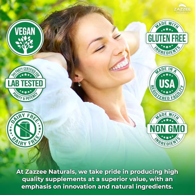Zazzee D-Mannose, 1000 mg per Serving, 240 Vegan Capsules, 4 Month Supply, Potent & Fast-Acting, Certified Kosher, 100% Pure, All-Natural Urinary Tract Health Support, 100% Vegetarian, Non-GMO