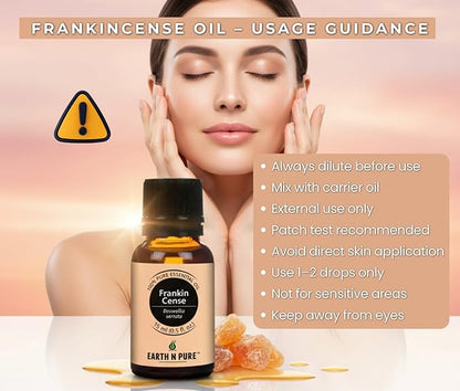 Earth N Pure Frankincense Essential Oil Steam Distilled, Undiluted, Natural and Therapeutic Grade 250 ml