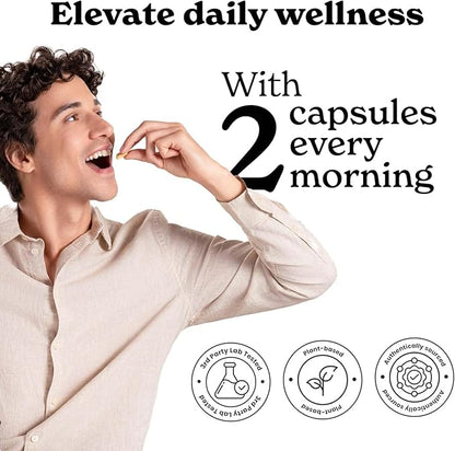 3000mg Iris Sea Moss, 2000mg Black Seed Oil, 1000mg Ashwagandha, 1000mg Burdrock Root, 1000 mg Bladderwrack with Black Pepper & Vitamin C |Vitality & Energy Support | All-in-one supplement| Pack of 2