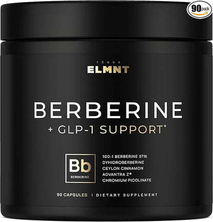 1,950mg GLP-1 Berberine Weight Loss Supplement + Dihydroberberine, Ceylon Cinnamon, Chromium Picolinate, Bitter Melon - 100x Strength Berberine 1500mg Natural Appetite Suppressant Pills for Women
