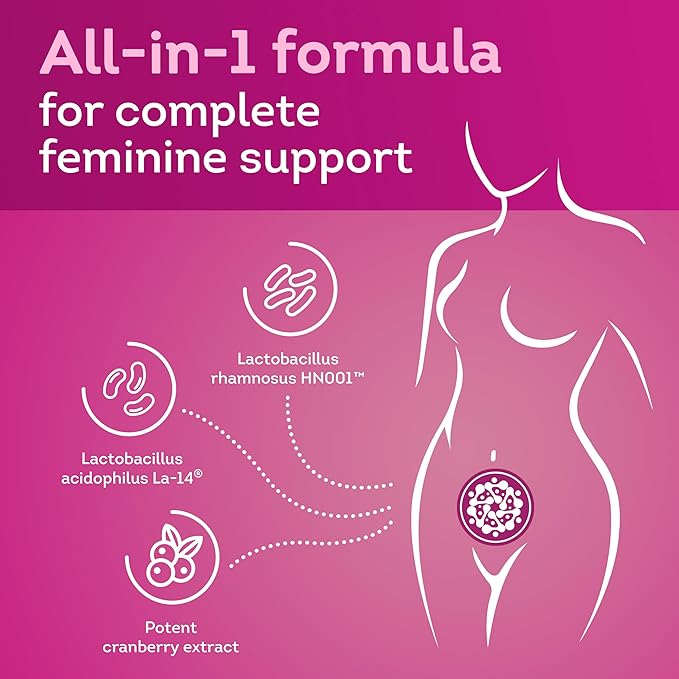 Florawell® Vaginal Probiotics for Women – pH Balance, Healthy Odour, UT & Intimate Health - Vaginal Health Supplement with Cranberry Extract - 30 Oral Capsules