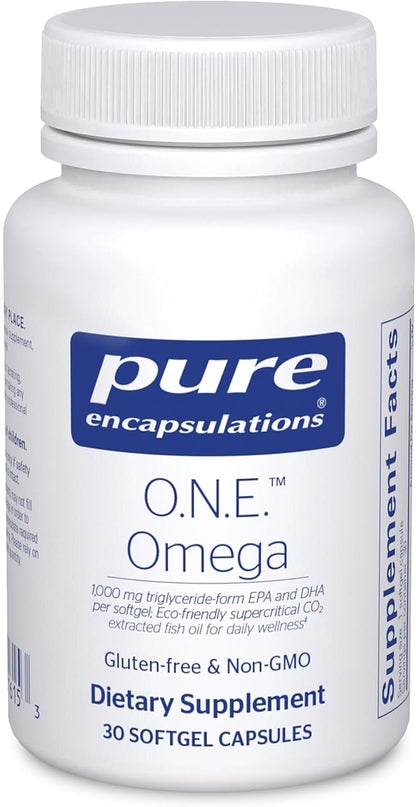 Pure Encapsulations O.N.E. Omega - Fish Oil Supplement for Heart Health, Joints, Skin, Eyes, and Cognition* - Fish Oil Concentrate with EPA and DHA - 30 Softgel Capsules