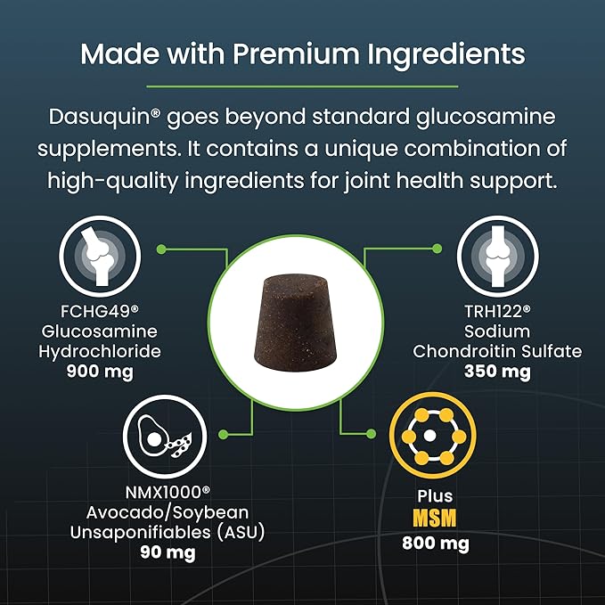 Nutramax Dasuquin for Large Dogs, Joint Health Supplement, Contains Glucosamine for Dogs, Plus Chondroitin, ASU, MSM and More, Supports Healthy Joints, Soft Chews, 84 Count