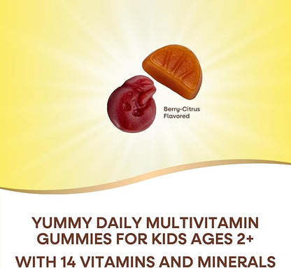 Nature’s Way Alive! Kids Zero Sugar Gummy Multivitamins, for Kids Ages 2+, Supports Bone, Eye & Immune Health*, No Sugar Alcohols, Plant-Based Sweeteners, Berry-Citrus Flavored, 60 Gummies