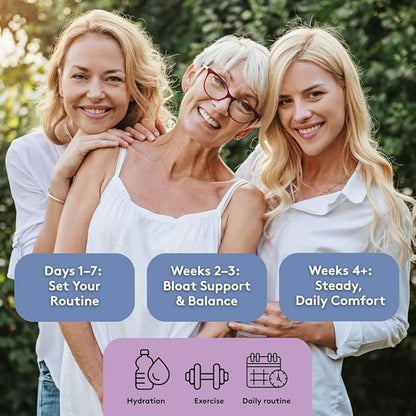 Youth & Tonic PMS & Menopause Bloating Relief Duo – Support for Puffiness, Hormonal Balance & Fluid Retention – Her Hormone Balance + Water Weight Away Natural Herbs for Women, 90 Capsules