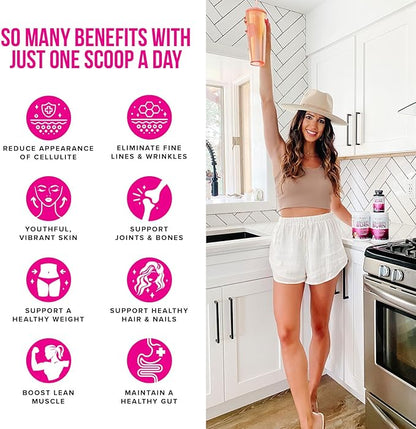 Vitauthority Collagen Peptides Powder Weight Loss Supplements | Hydrolyzed Beauty Complex for Women, Hair Skin Nails | Fat Burning Support | Chocolate Flavored 25 Servings
