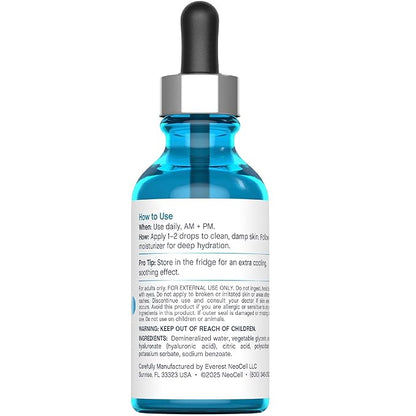 NeoCell Hyaluronic Acid Hydration Serum | 2 fl oz | Hydrating Formula for Face | Advanced Skin Care