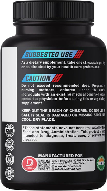 DEDICAD 12in1 Black Cohosh 5-Month Supply for Menopause Support Supplement with Dong Quai, Chasteberry, Red Raspberry, Licorice, Wild Yam & More - 150 Capsules