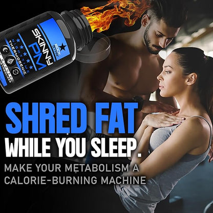 Rockstar Skinny PM - Nighttime Fat Burner Weight Loss Pills - Thermogenic Diet Pills 60ct